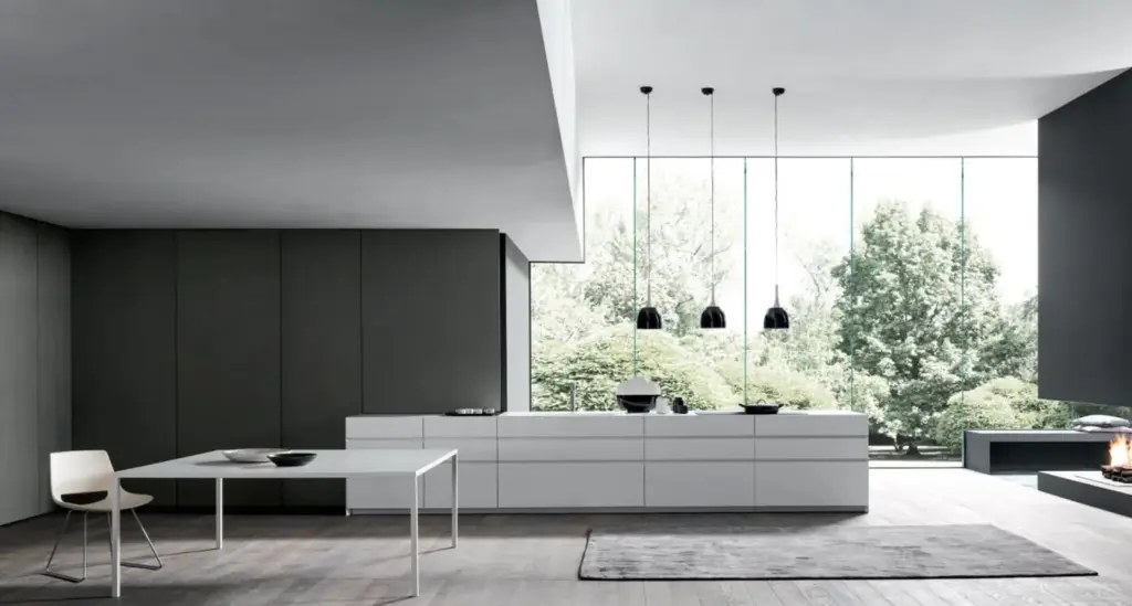 Fly con top in Corian Modulnova Cucina abitabile Mocab Arredamenti